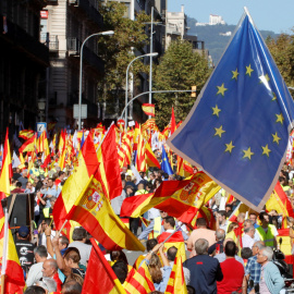 Manifestación contra la independencia de Catalunya en Barcelona./REUTERS