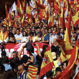 Capçalera de la manifestació en favor de la Unitat d'Espanya / EFE Alejandro García