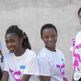 Estefany, Naydelin, Josephine y Ezelina. /EFE