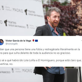 'Collage' con una imagen del Pablo Motos y un tuit