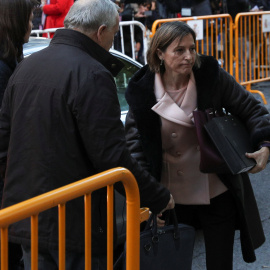 La presidenta del Parlament, Carme Forcadell, a su llegada este jueves al Trribunal Suprmeo. - REUTERS