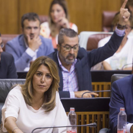 Susana Díaz, en el Parlamento andaluz hace unos días. EFE/Raúl Caro