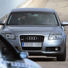 Forcadell, a su salida de la cárcel de Alcalá Meco. EFE/ Fernando Villar