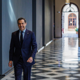 Juanma Moreno Bonilla, presidente de la Junta de Andalucía, el pasado martes en Sevilla. - Julio Muñoz