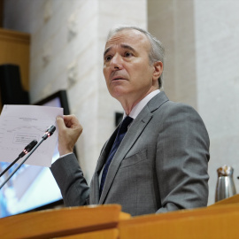 10/08/2023 El presidente del PP en Aragón, Jorge Azcón