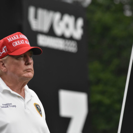 El expresidente de EEUU Donald Trump durante un torneo de golf en Bedminster, a 10 de agosto de 2023.