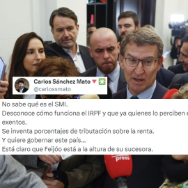 El presidente del PP, Alberto Núñez Feijóo, interviene en un desayuno informativo organizado por Nueva Economía Fórum