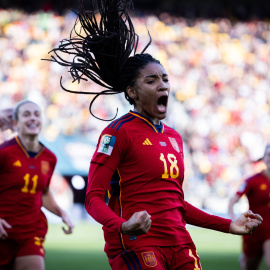durante el partido de cuartos de final de la Copa Mundial Femenina de la FIFA 2023 entre España y Holanda