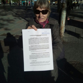 Felisa Echegoyen, con la querella interpuesta contra Billy el Niño. / CEAQUA