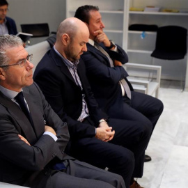 El exconsejero madrileño y exdirigente regional del PP, Francisco Granados,en la Audiencia Nacional durante el primer juicio del caso Púnica. /EFE