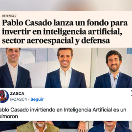 Noticias sobre Pablo Casado y un fondo de inversión.