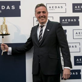 David Martínez, CEO de la promotora AEDAS Homes, durante la salida a bolsa de la compañía.