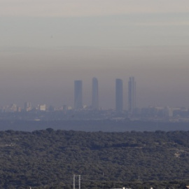 Capa de contaminación sobre Madrid. / EFE