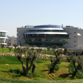 Edificios de la Ciudad Financiera del Banco Santander, su sede corporativa en la localidad madrileña de Boadilla del Monte. E.P.