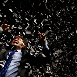 Javier Milei tras su victoria en las elecciones primarias