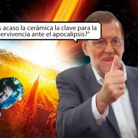 Recreación de Rajoy ante un hipotético fin del mundo.-