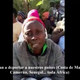 Video de protesta de los internos del CETI de Melilla, difundido por la ONG Caminando Fronteras.