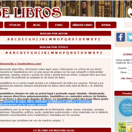 Pantalla de Quedelibros.com