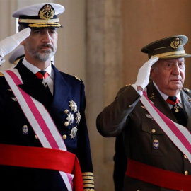 Felipe VI preside la Pascua Militar con la presencia de Juan Carlos. POOL