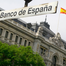 El edificio del Banco de España visto desde la entrada de la estación del metro del mismo nombre. AFP/Dominique Faget