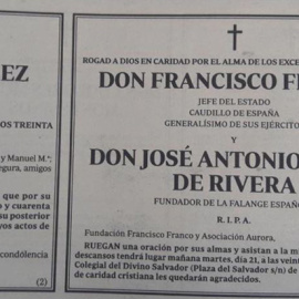 Esquela publicada este lunes 20-N en el diario 'ABC'