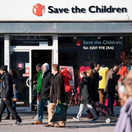 Una oficina de Save the Children en Londres. AFP
