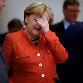 Angela Merkel este pasado lunes en el Parlamento alemán. | REUTERS