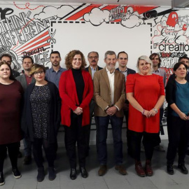 El exjemad y candidato a liderar Podemos en Madrid, Julio Rodríguez, durante la presentación en Madrid. - EFE