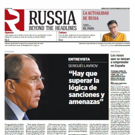 Portada del suplemento 'Russia Beyond The Headines', financiado por Moscú y publicado por 'El País' hasta 2016 desde, al menos, 2011.