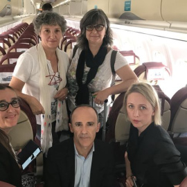 Eurodiputados a los que Marruecos ha impedido la entrada al Sáhara ocupado.- TWITTER