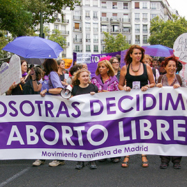 Pancarta de una marcha contra la reforma de la ley del aborto del PP. EFE/Archivo