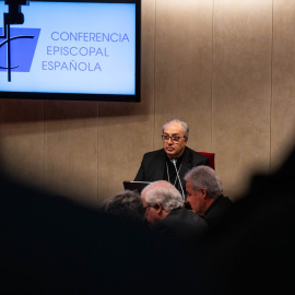 8/3/24 - El secretario general de la CEE, el obispo Cesar García Magan, celebra su 124ª Asamblea Plenaria, en la sede de la Conferencia Episcopal Española (CEE), a 4 de marzo de 2024, en Madrid.