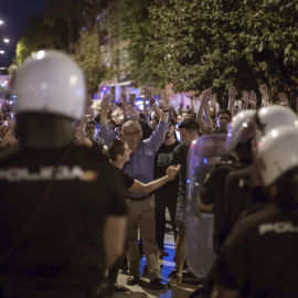 Una de múltiples protestas que ha tenido lugar en Murcia en las últimas semanas por el soterramientos del AVE. efe