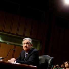 Jerome Powell, en su comparecencia en la Comisión Bancaria del Senado. REUTERS/Joshua Roberts