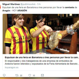 La camiseta de la discordia en Twitter