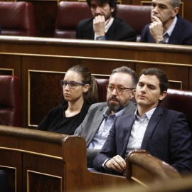 Juan Carlos Girauta con Albert Rivera en el Congreso. /EP