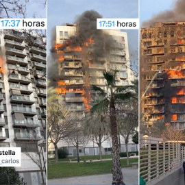 Cronología del incendio en València, en un hilo del tuitero @estella_carlos