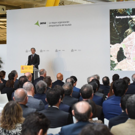 El ministro de Fomento,Íñigo de la Serna. durante la presentación del Plan Inmobiliario del Aeropuerto Adolfo Suárez Madrid-Barajas.