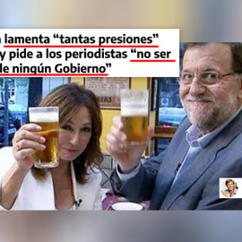 Ana Rosa Quintana con Mariano Rajoy.-