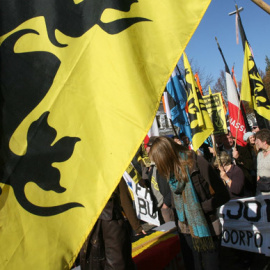 Flamencos en una manifestación por su independencia. AFP