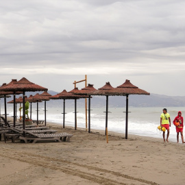 La playa de Los Álamos de Torremolinos, a 3 de septiembre de 2023 en Torremolinos, Málaga.