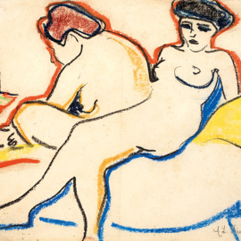 Una de las obras de Ernst Ludwig Kirchner, de 1905, incluidas en la muestra.