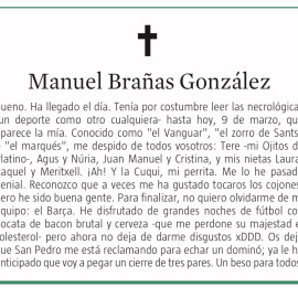 La esquela publicada en 'La Vanguardia'