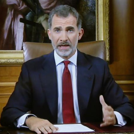 El rey Felipe VI dirige un mensaje a los españoles dos días después del referéndum del 1-O organizado por la Generalitat sobre la independencia de Catalunya./EFE