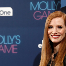 La actriz californiana Jessica Chastain, dos veces nominada al Óscar, durante la presentación de "Molly's Game / EFE