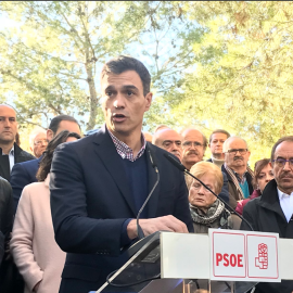 Pedro Sánchez en el acto en Paterna (Valencia). PSPV