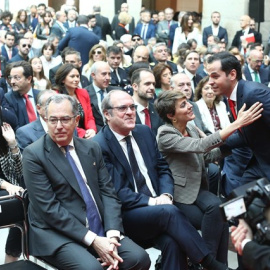 Los portavoces de los grupos políticos en la Asamblea de Madrid en los actos del Dos de Mayo en Sol / EUROPA PRESS