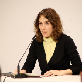 La consellera de Justícia, Gemma Ubasart, en roda de premsa