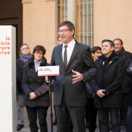 Carles Mundó i Marta Rovira en acte de campanya d'ERC a la presó Model de Barcelona / EFE Marta Rovira