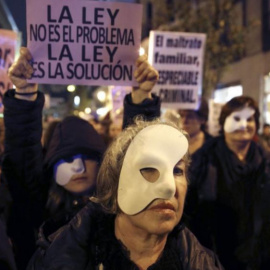Manifestación contra la violencia machista celebrada en Madrid. EFE